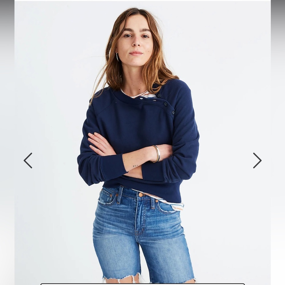NEW • Madewell • Women’s High-Rise Mid-Length Denim Shorts in Erwin Wash Blue